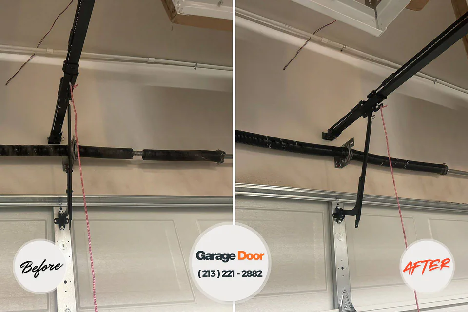 Before and after: garage door repair Pirtleville, AZ